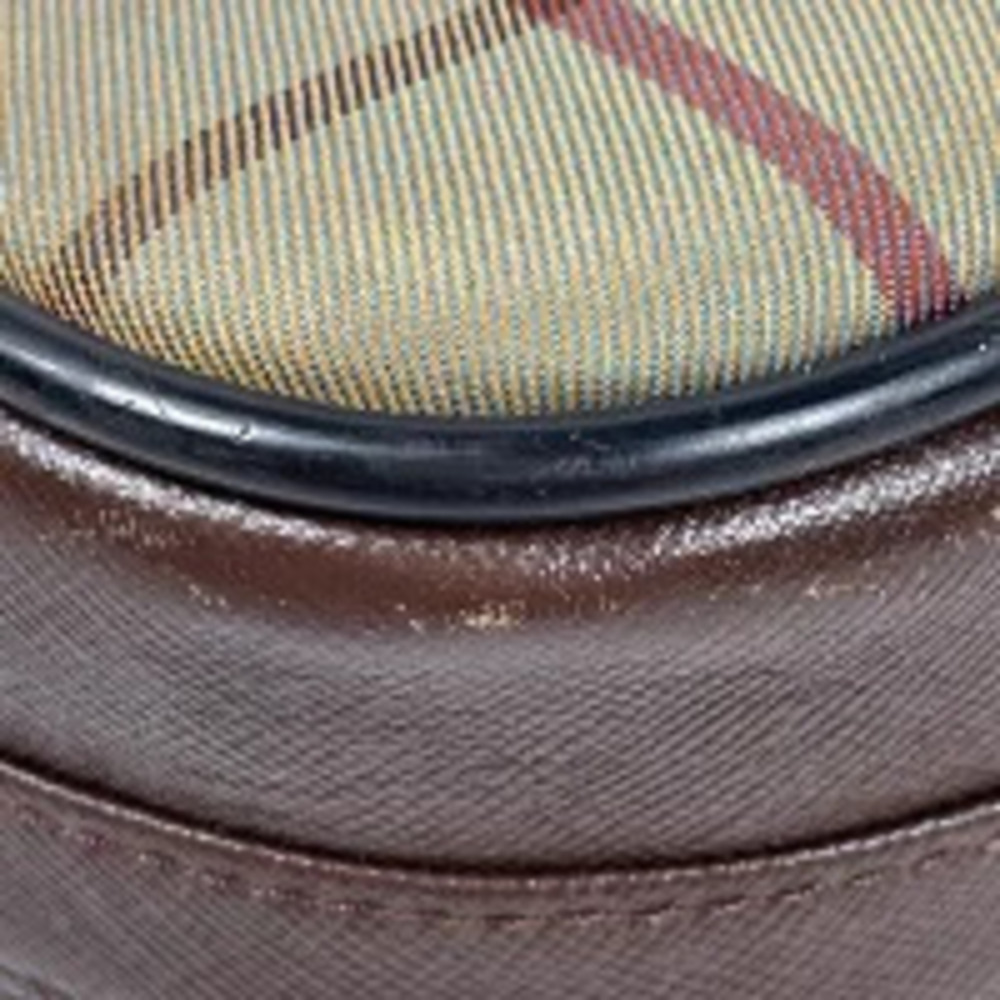 Burberry Bag Checkered Shoulder Crossbody Canvas s Brown Multicolor Brown